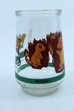 Welch's 1999 Nintendo Pokemon #4 Charmander Collectible Jelly Jar Glass